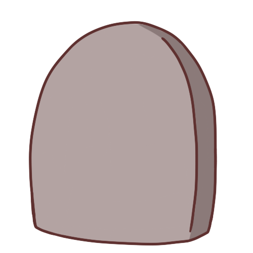A drawing of a tombstone